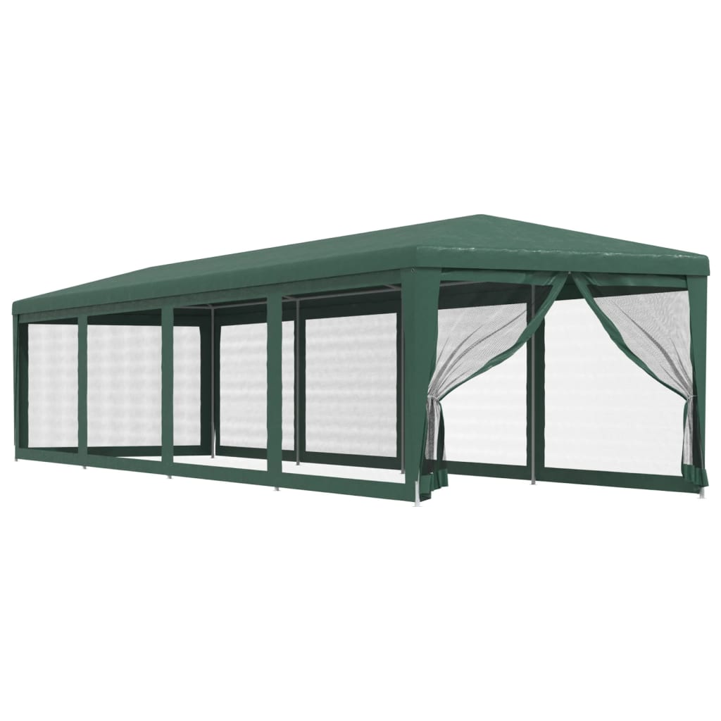 Vidaxl partytent met 10 mesh zijwanden 3x12m hdpe groen