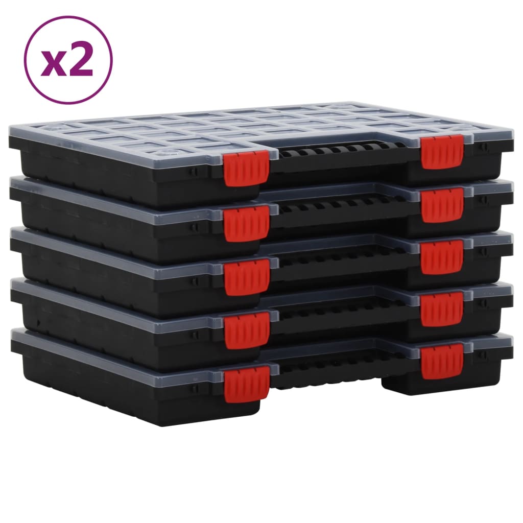 Vidaxl assortimentsdozen 10 st 40x30x5 cm polypropeen