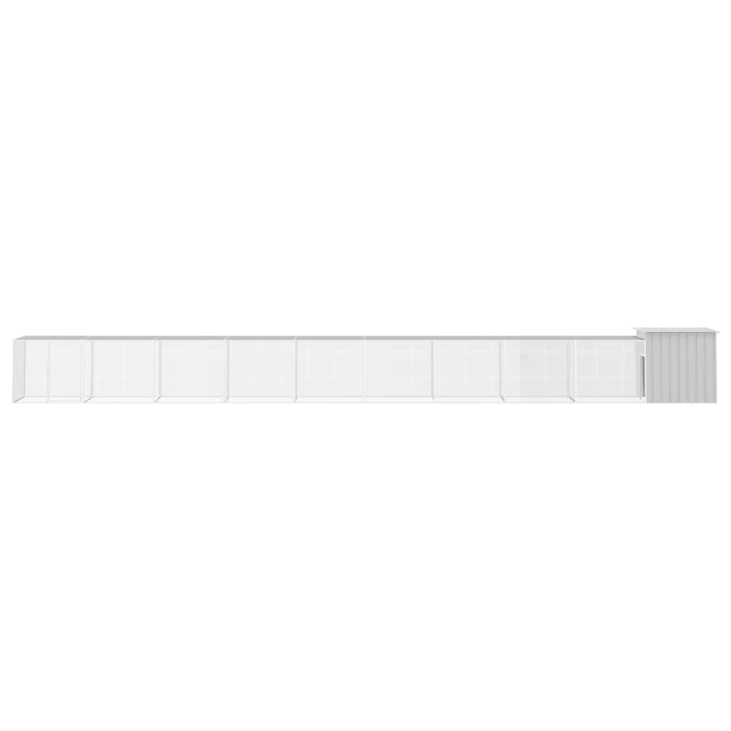VidaXL Kippenhok 1000x91x100 cm gegalvaniseerd staal grijs