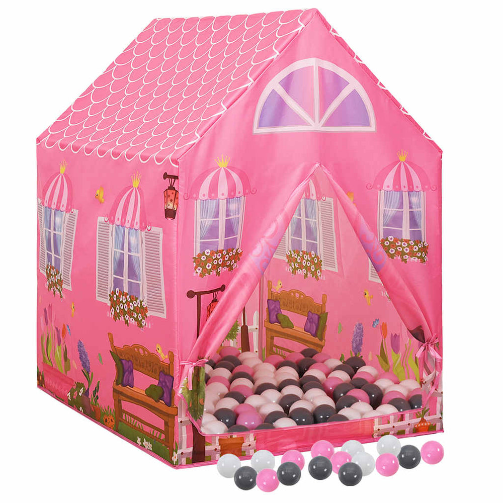 Vidaxl kinderspeeltent met 250 ballen 69x94x104 cm roze