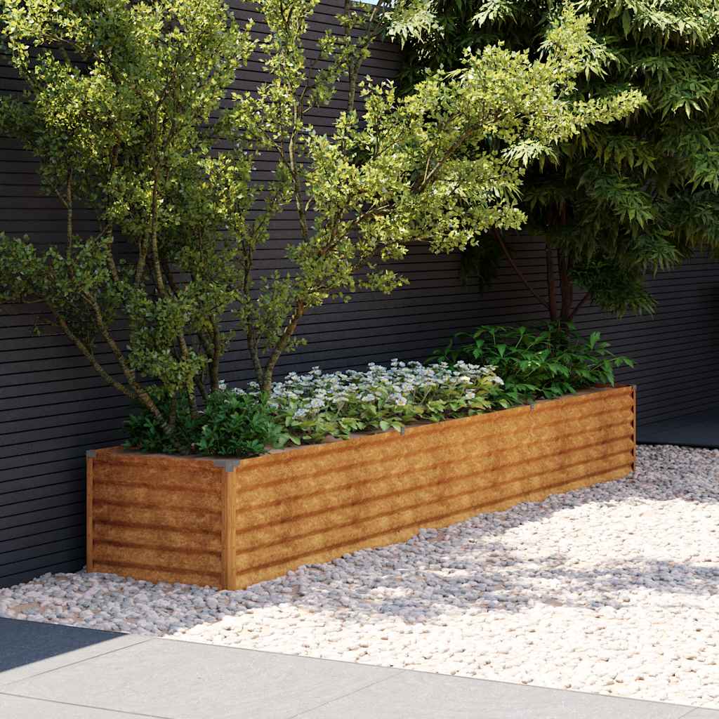 Vidaxl plantenbak 291x50x36 cm cortenstaal