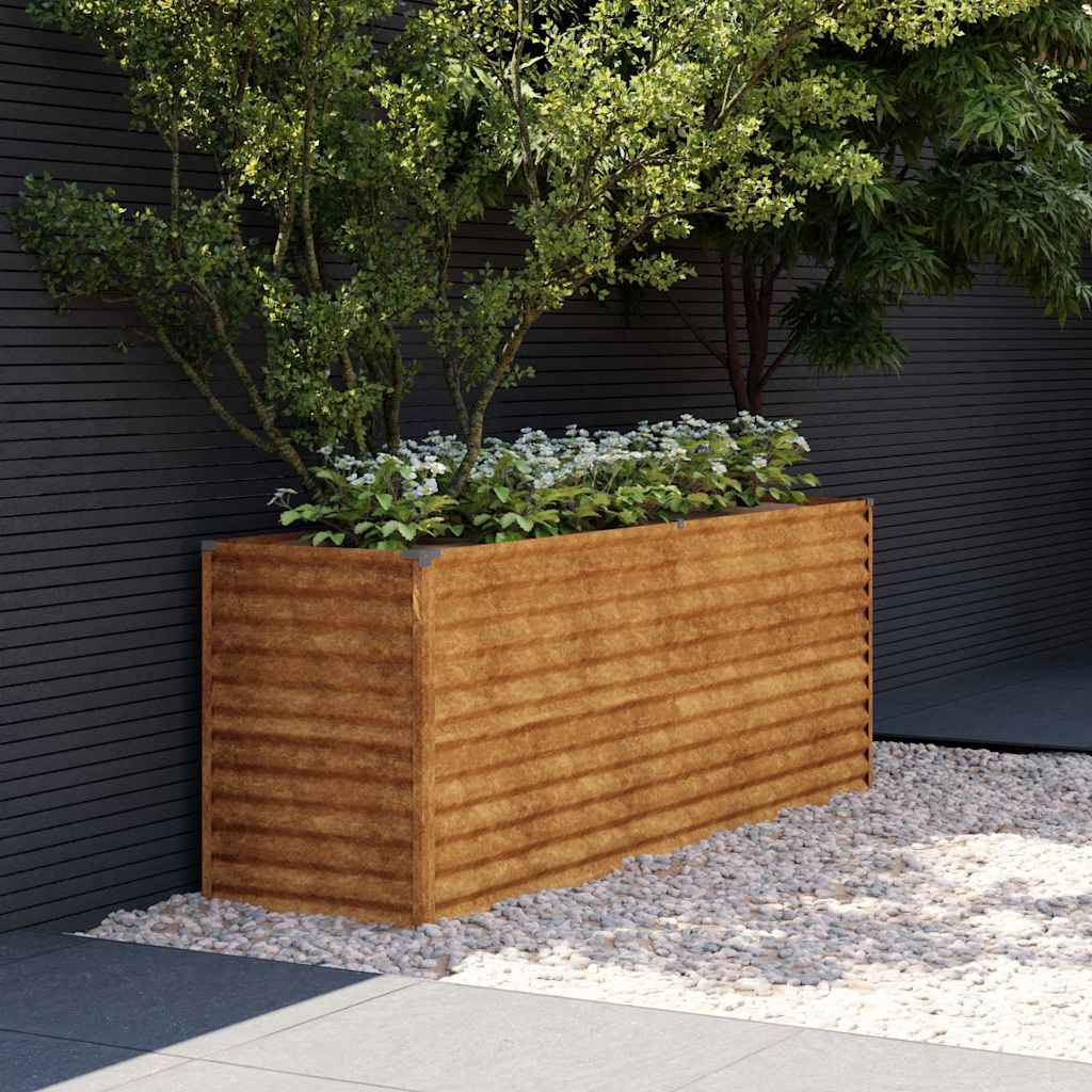 Vidaxl plantenbak 196x50x69 cm cortenstaal