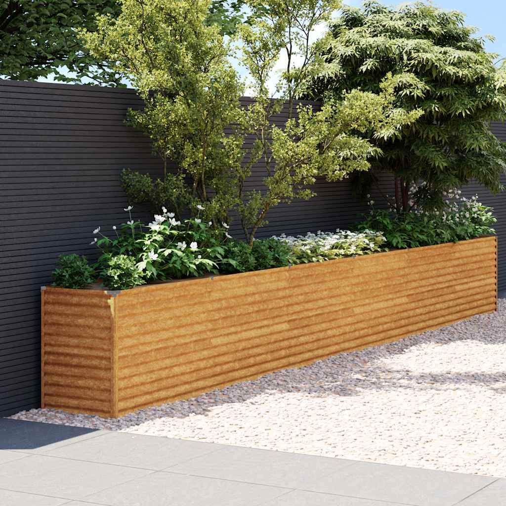 Vidaxl plantenbak 578x50x69 cm cortenstaal