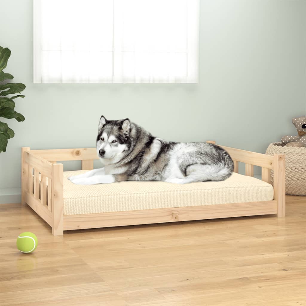 Vidaxl hondenmand 105,5x75,5x28 cm massief groenhout