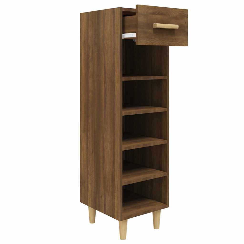 Vidaxl schoenenkast 30x35x105 cm bewerkt hout bruin eikenkleur