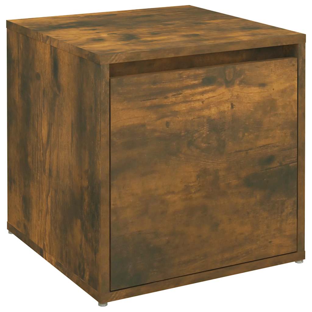 Vidaxl opbergbox met lade 40,5x40x40 cm bewerkt hout gerookt eiken