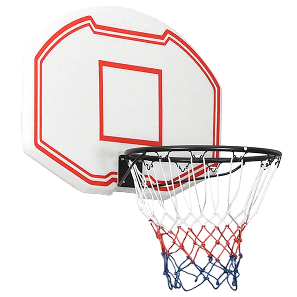 Vidaxl basketbalbord 90x60x2 cm polyethyleen wit