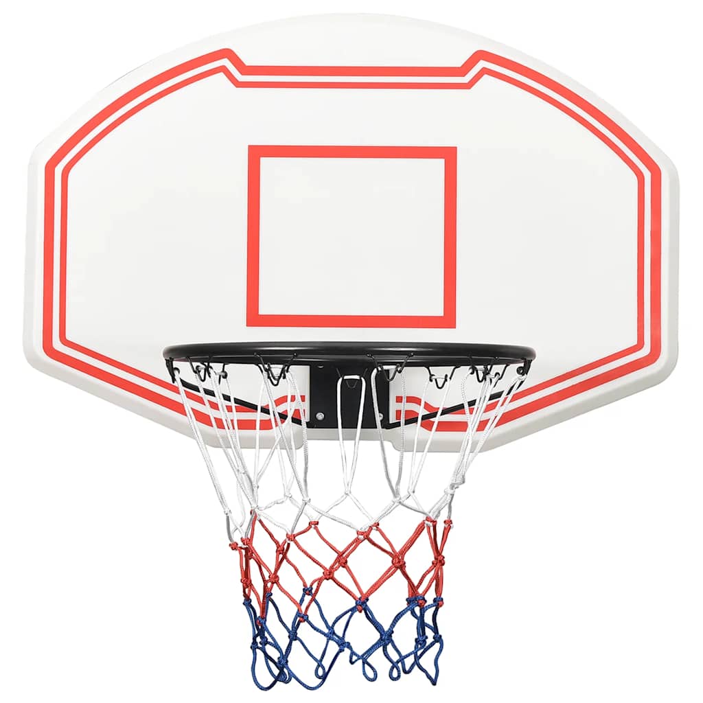 Vidaxl basketbalbord 90x60x2 cm polyethyleen wit