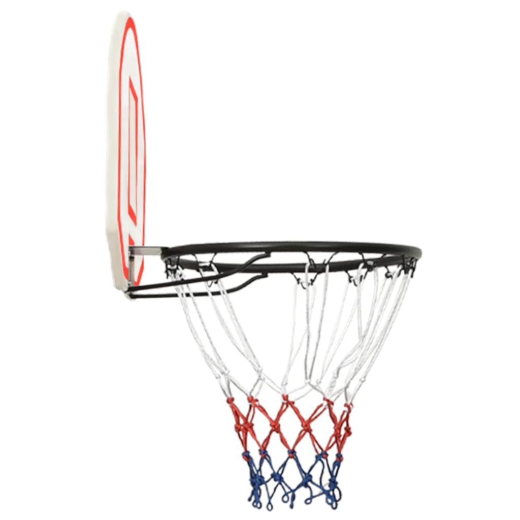 Vidaxl basketbalbord 71x45x2 cm polyethyleen wit