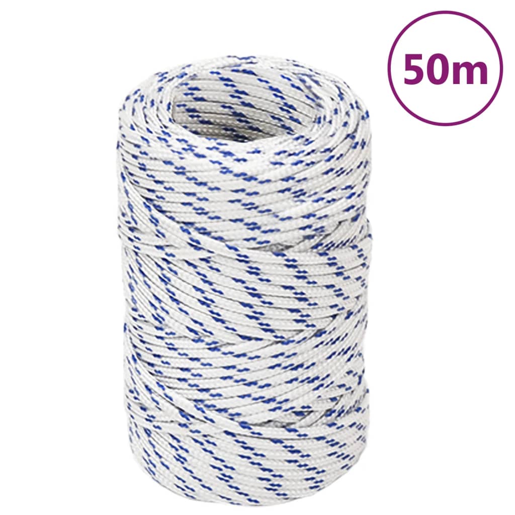 Vidaxl laarstouw 2 mm 50 m polypropyleen wit