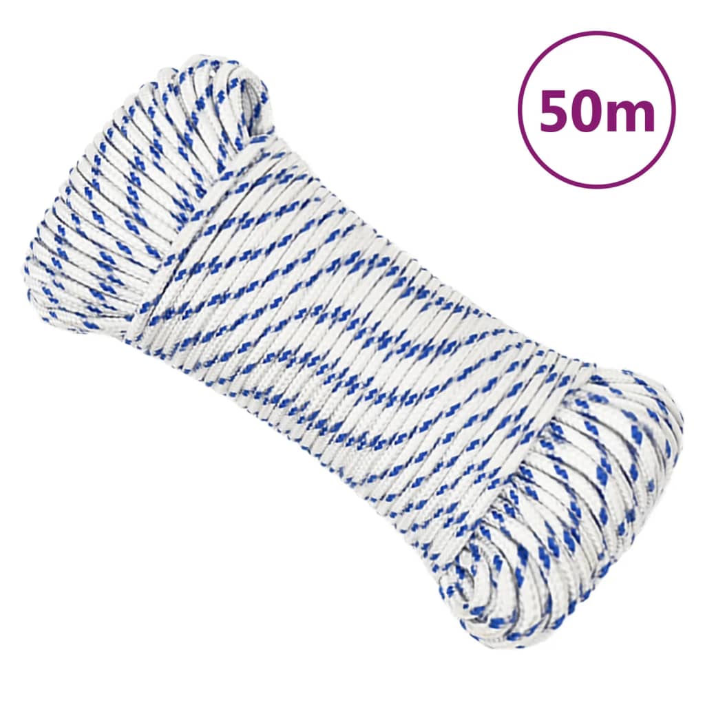 Vidaxl laarstouw 3 mm 50 m polypropyleen wit