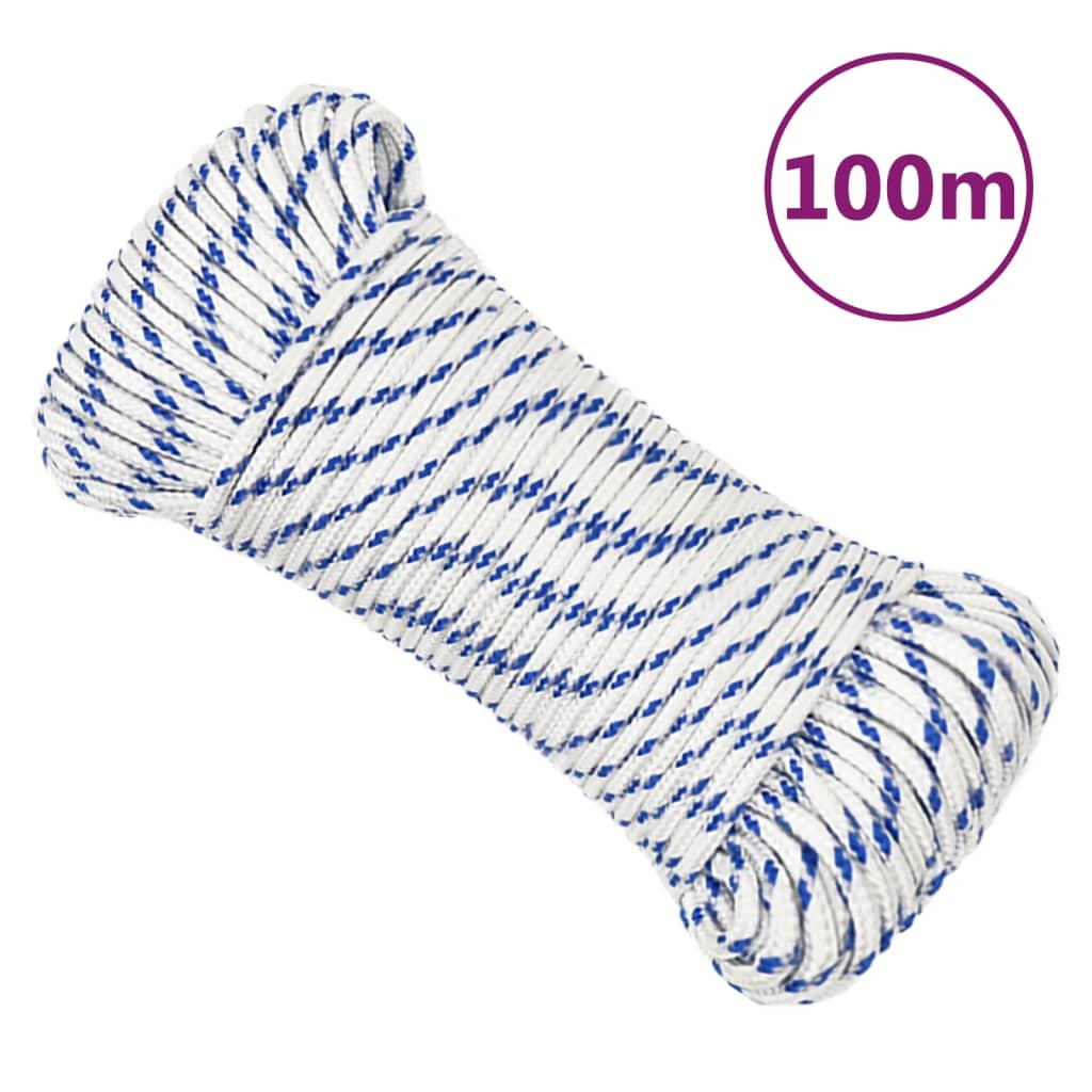 Vidaxl laarstouw 3 mm 100 m polypropyleen wit