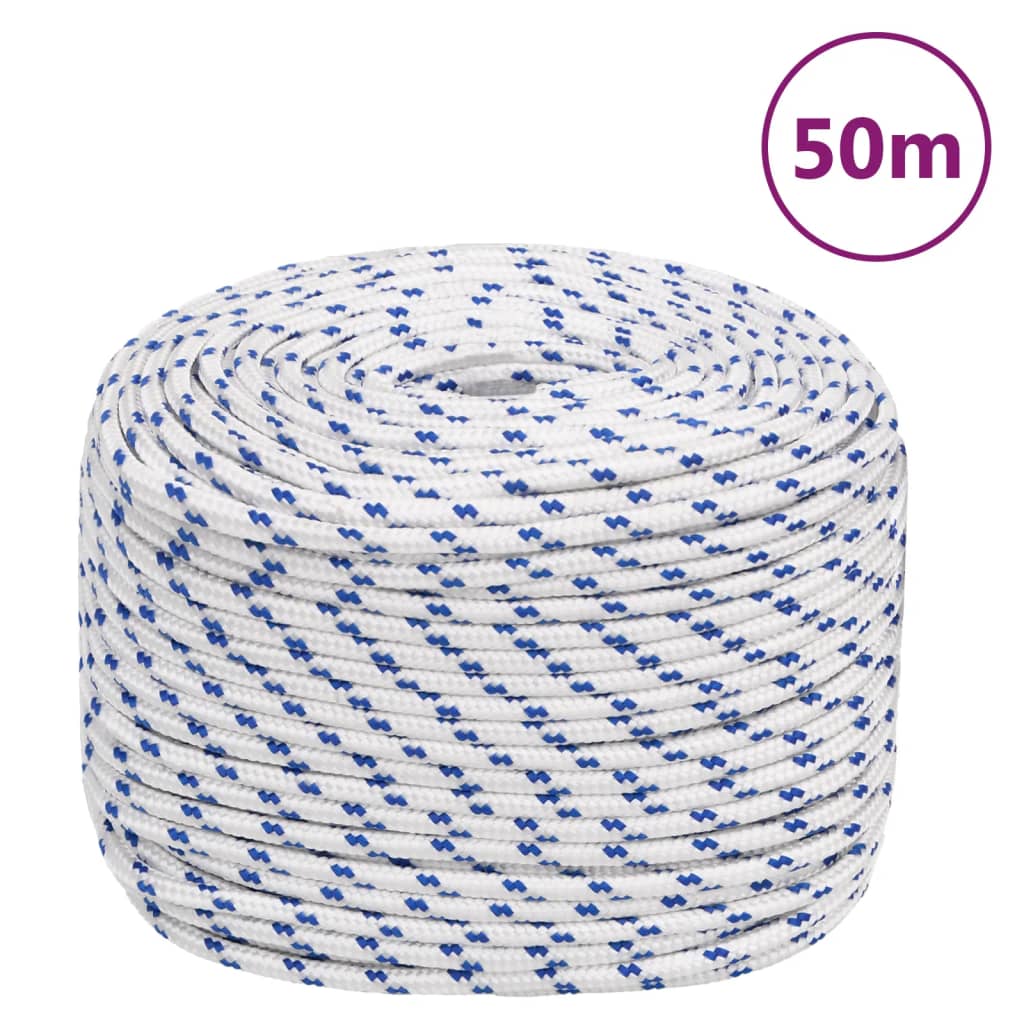 Vidaxl laarstouw 6 mm 50 m polypropyleen wit