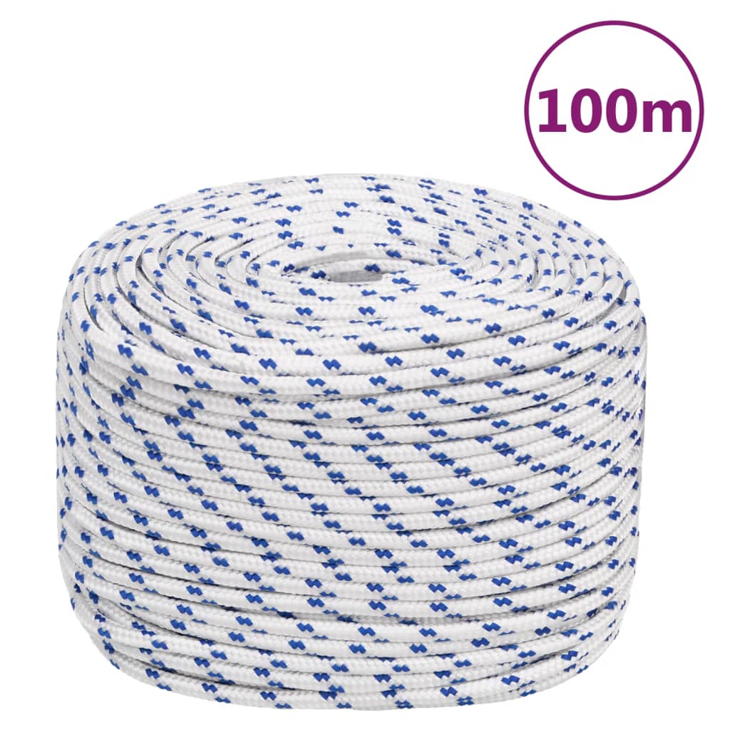 Vidaxl laarstouw 10 mm 100 m polypropyleen wit