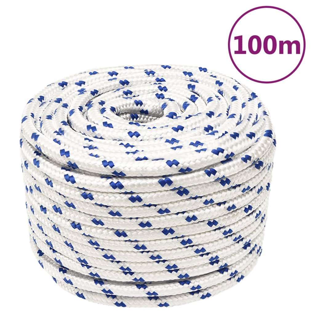 Vidaxl laarstouw 14 mm 100 m polypropyleen wit