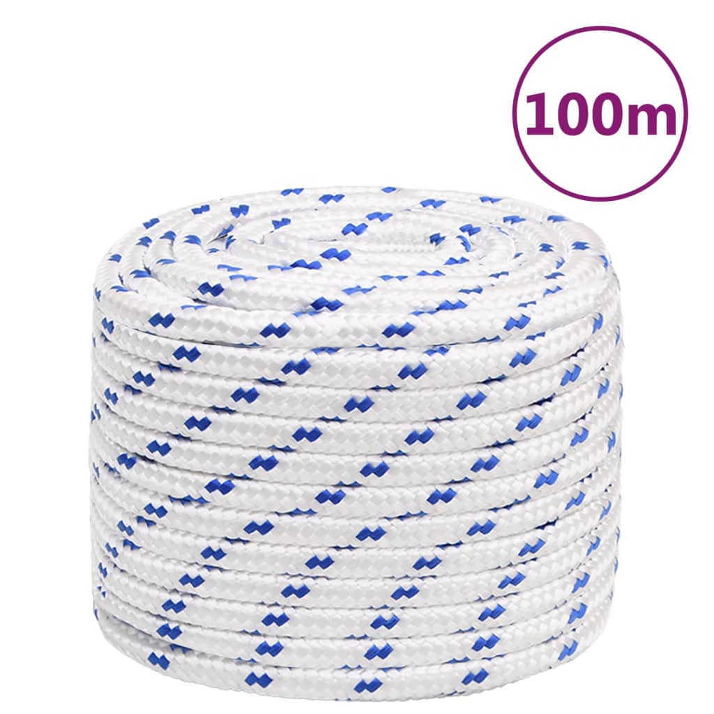 Vidaxl laarstouw 18 mm 100 m polypropyleen wit