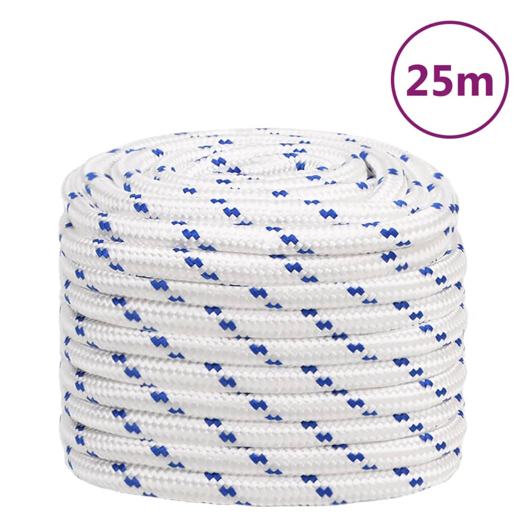 Vidaxl laars touw 20 mm 25 m polypropyleen wit