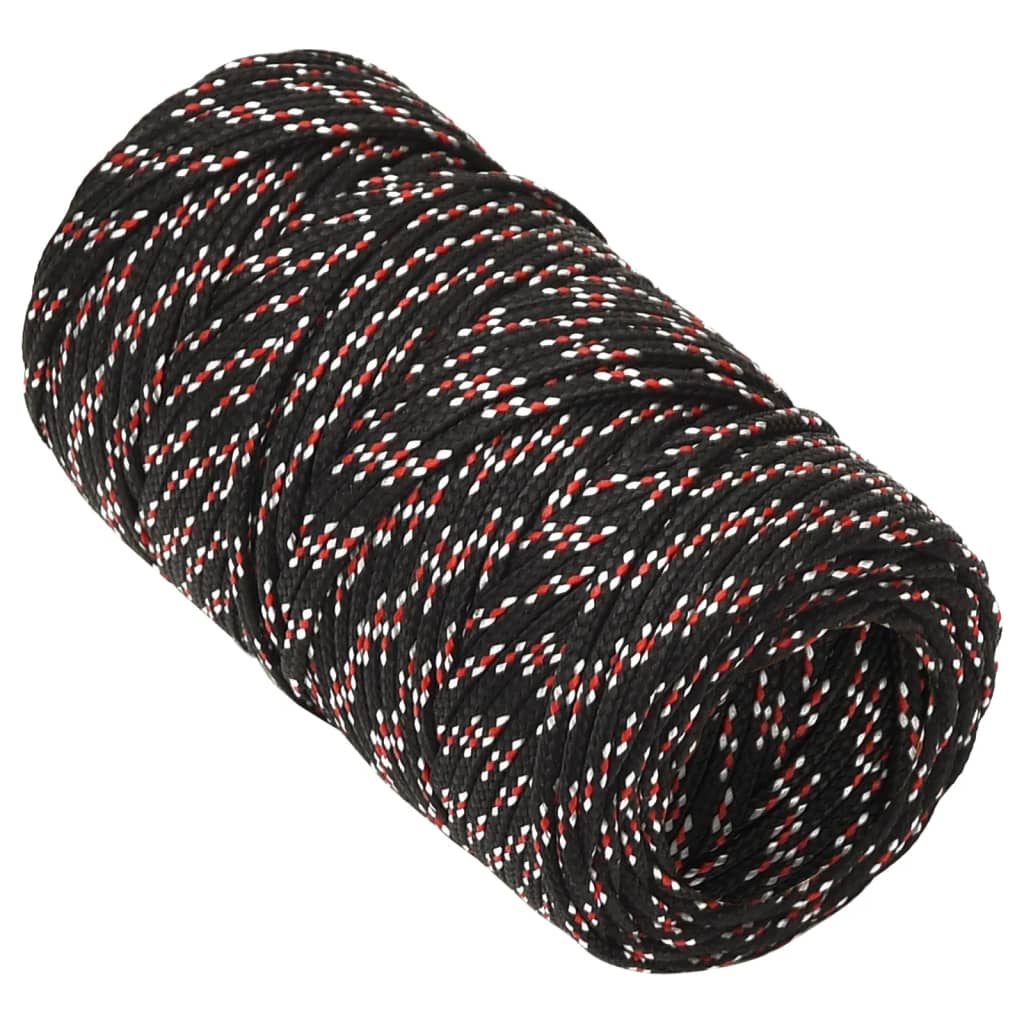 Vidaxl laars touw 2 mm 25 m polypropyleen zwart