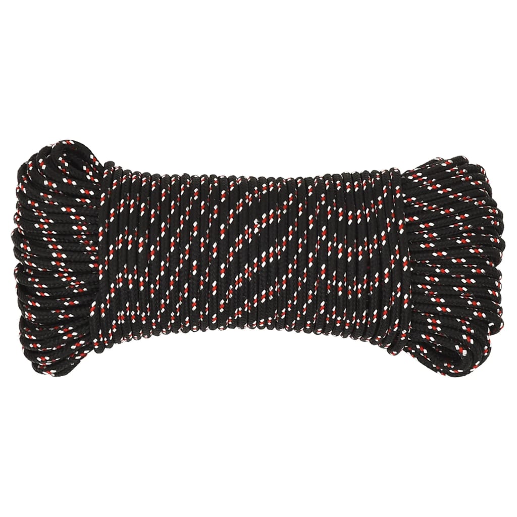 Vidaxl laars touw 5 mm 25 m polypropyleen zwart