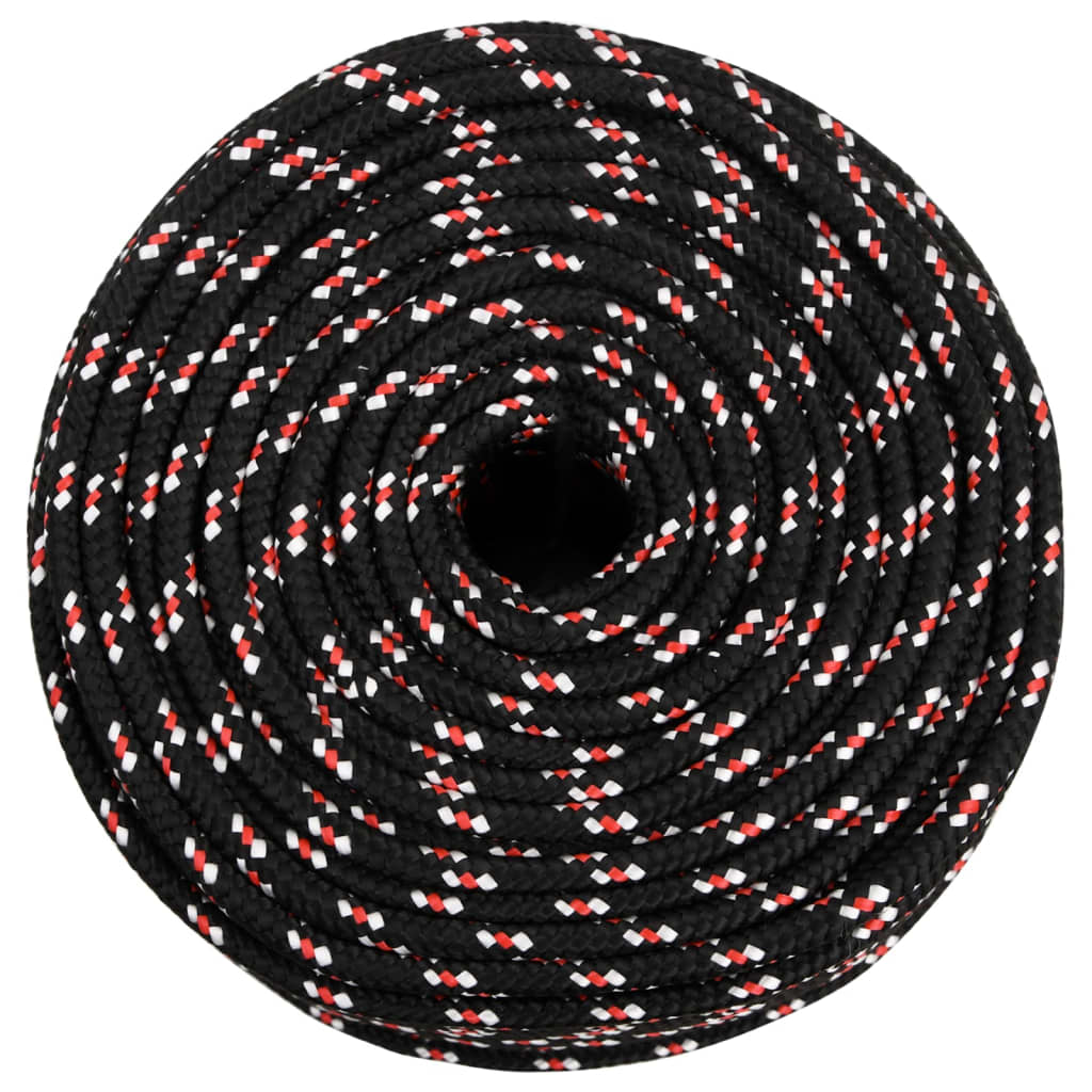Vidaxl laars touw 6 mm 50 m polypropyleen zwart