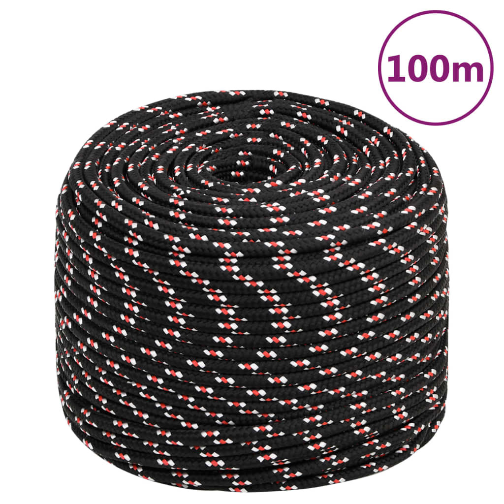 Vidaxl laars touw 10 mm 100 m polypropyleen zwart