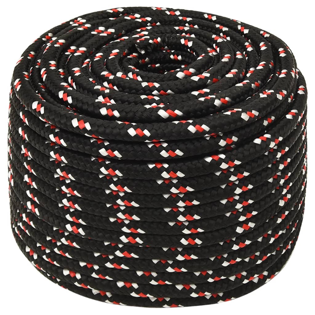 Vidaxl laars touw 12 mm 100 m polypropyleen zwart