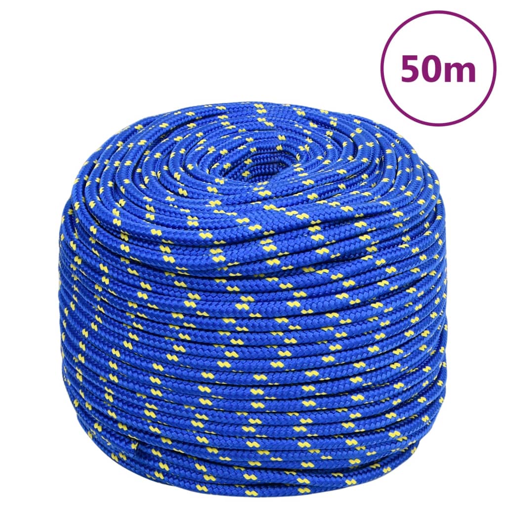 Vidaxl laars touw 6 mm 50 m polypropyleen blauw