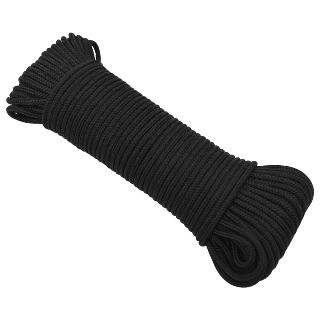Vidaxl boottouw 4 mm 500 m polypropeen zwart