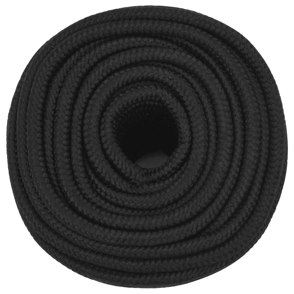 Vidaxl boottouw 12 mm 250 m polypropeen zwart