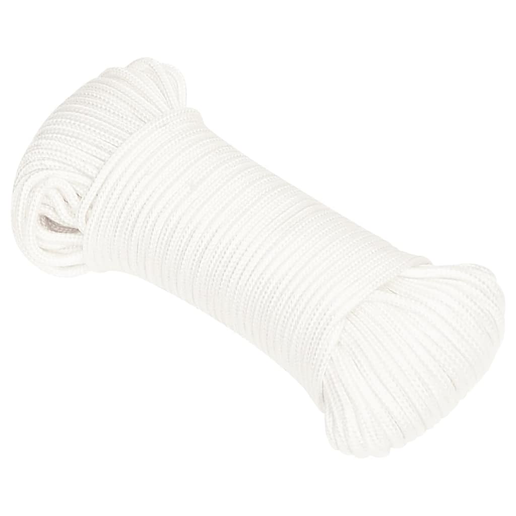 Vidaxl boottouw 4 mm 50 m polypropyleen volwit