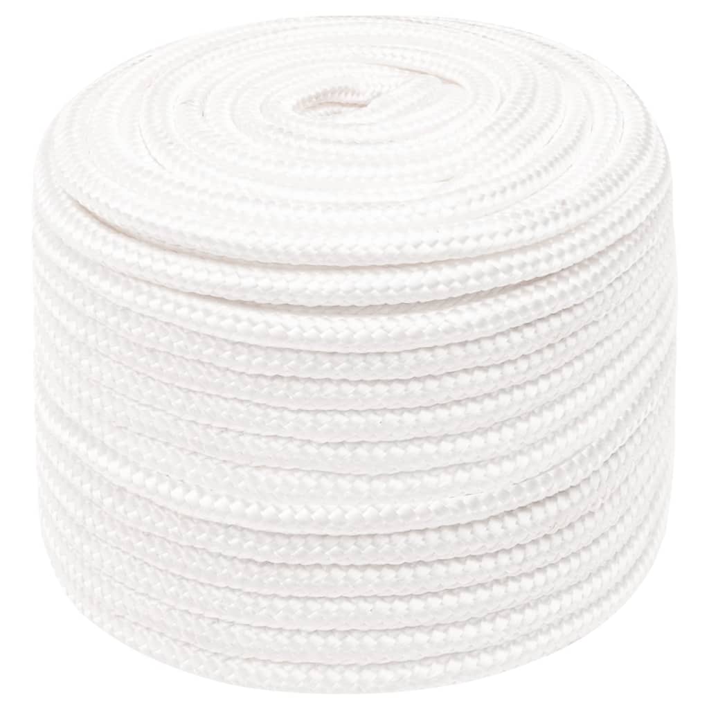 Vidaxl boottouw 12 mm 25 m polypropyleen volwit