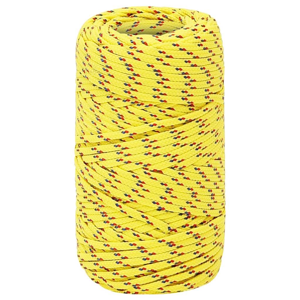 Vidaxl boottouw 2 mm 50 m polypropyleen geel