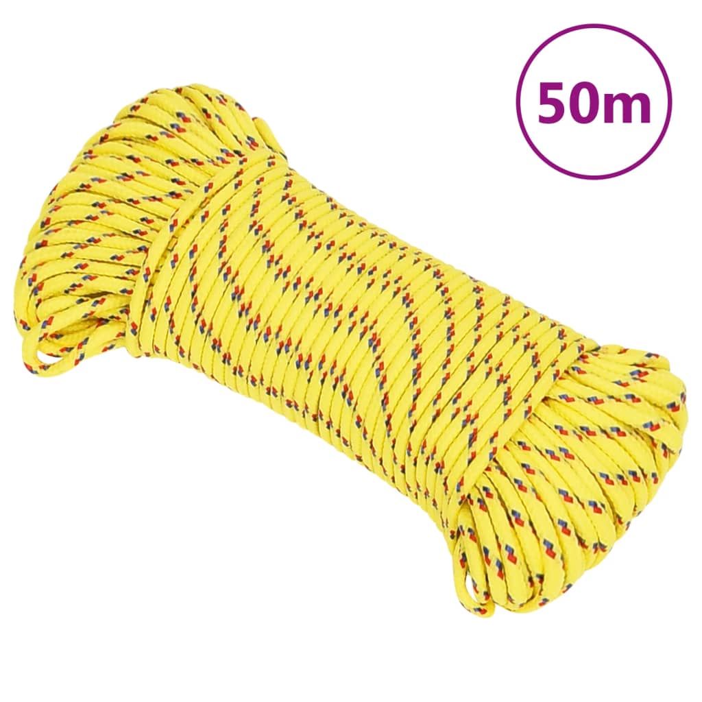 Vidaxl laarstouw 3 mm 50 m polypropyleen geel