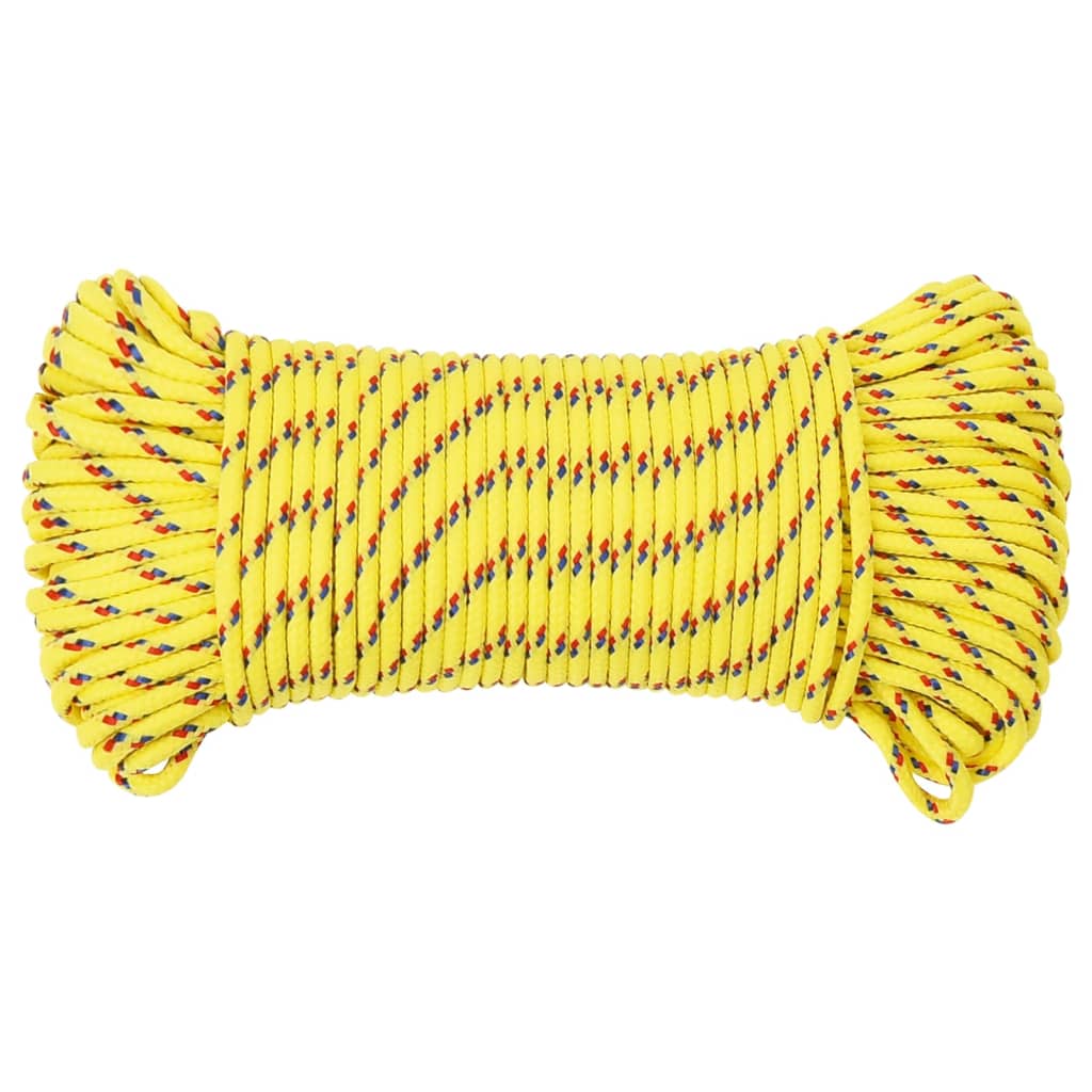 Vidaxl boottouw 4 mm 250 m polypropyleen geel