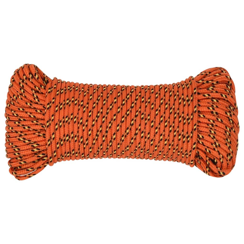 Vidaxl boottouw 3 mm 25 m polypropyleen oranje