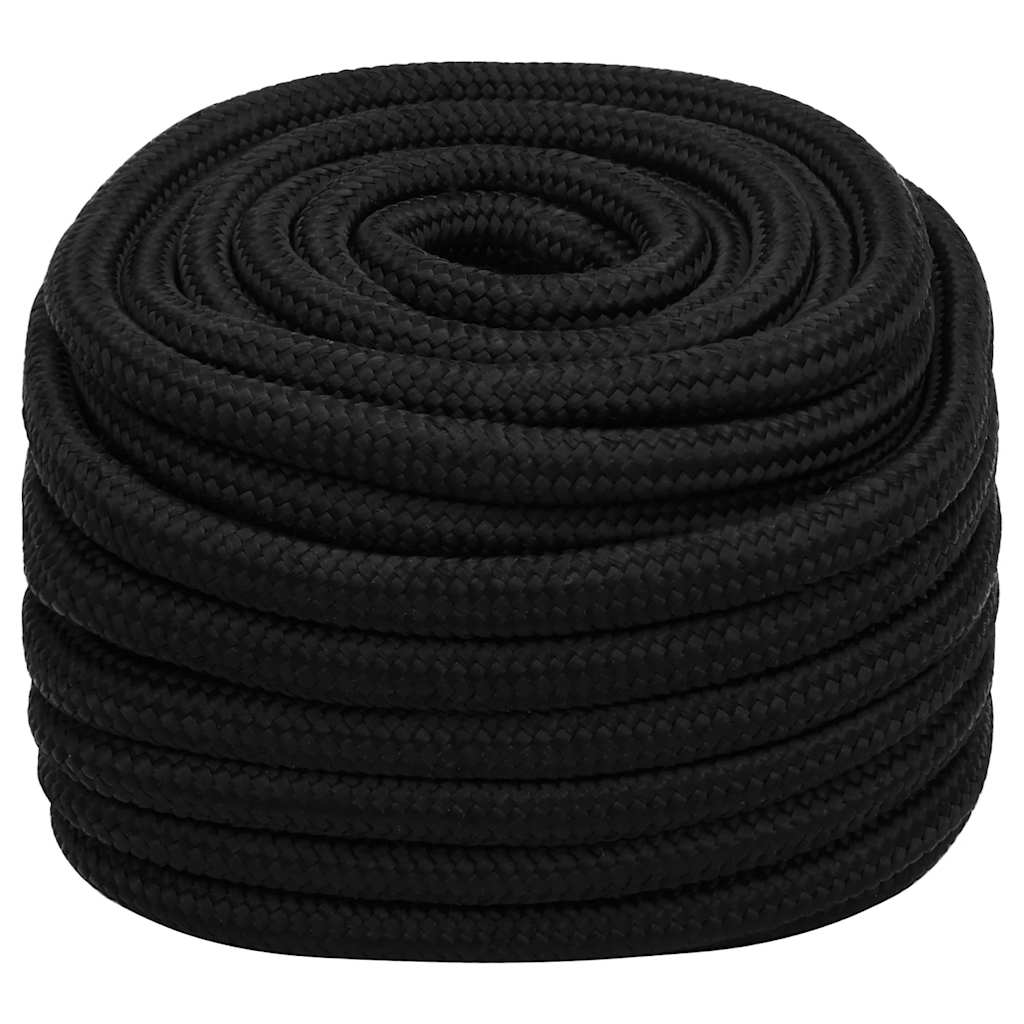Vidaxl werktouw 25 mm 50 m polyester zwart