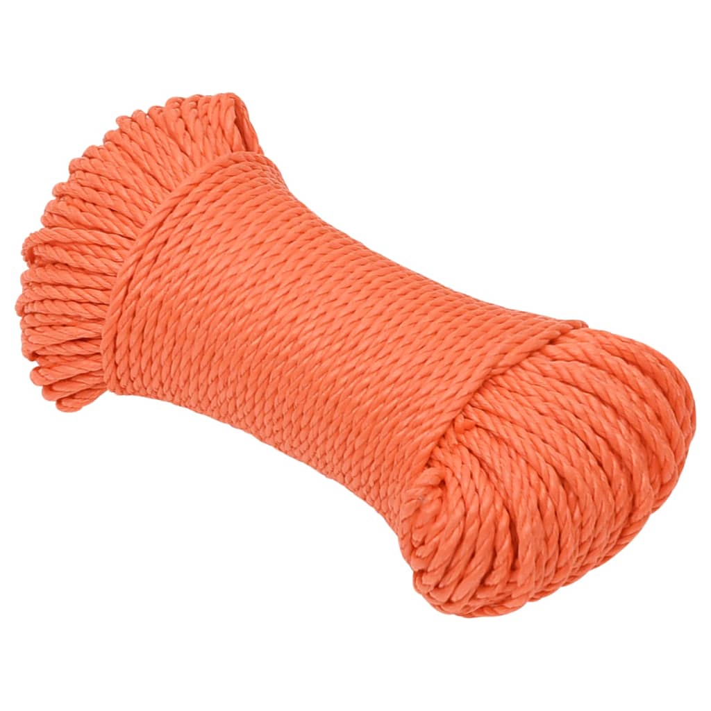 Vidaxl werktouw 6 mm 50 m polypropeen oranje