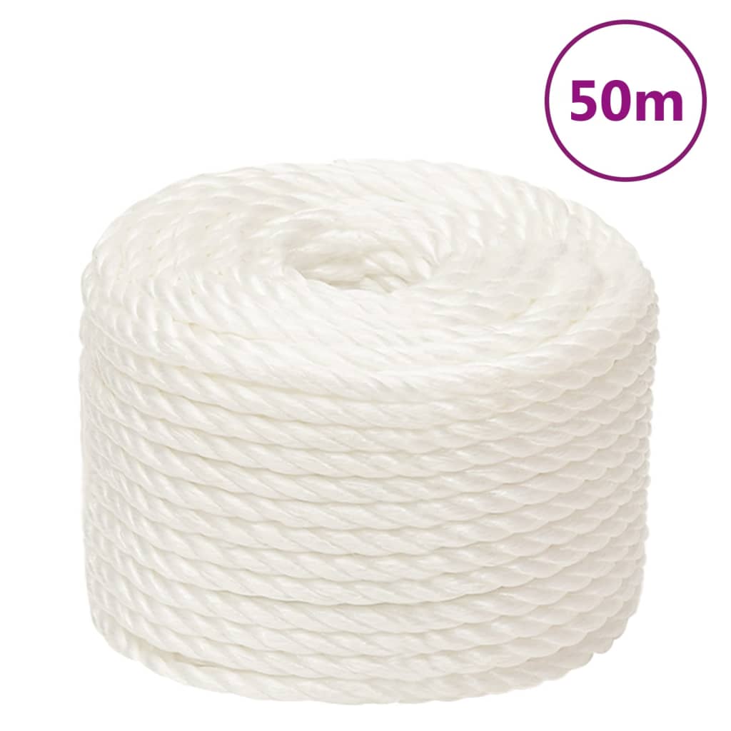 Vidaxl werktouw 20 mm 50 m polypropeen wit