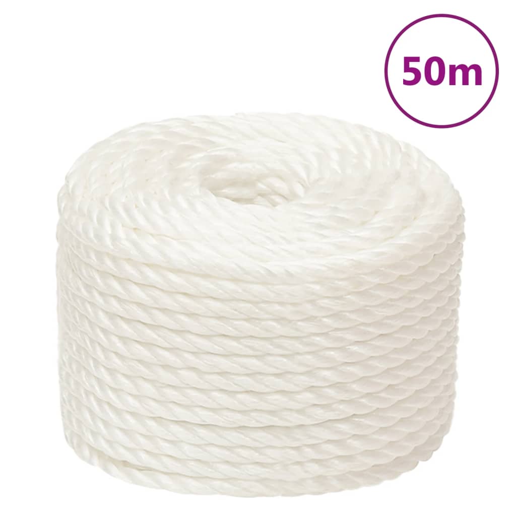 Vidaxl werktouw 24 mm 50 m polypropeen wit