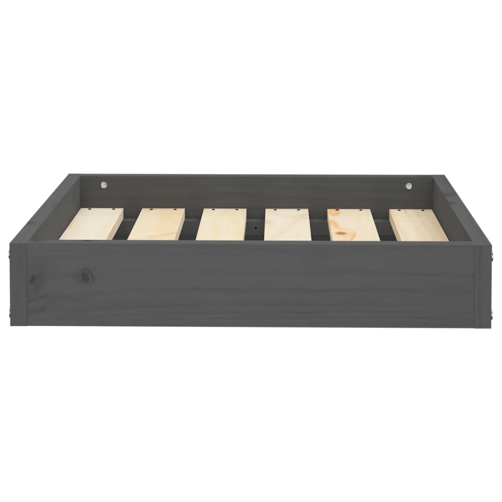 Vidaxl hondenmand 51,5x44x9 cm massief groenenhout grijs