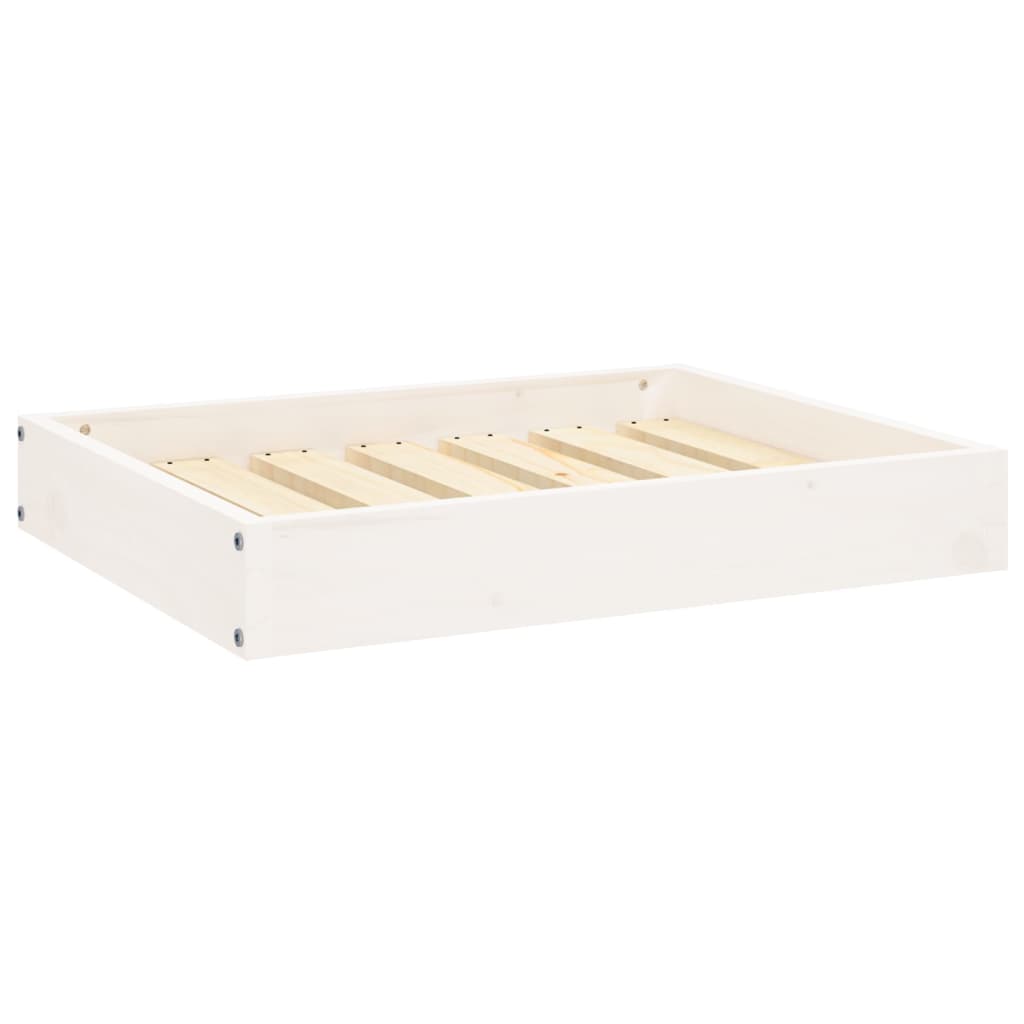 Vidaxl hondenmand 61,5x49x9 cm massief groenhout wit