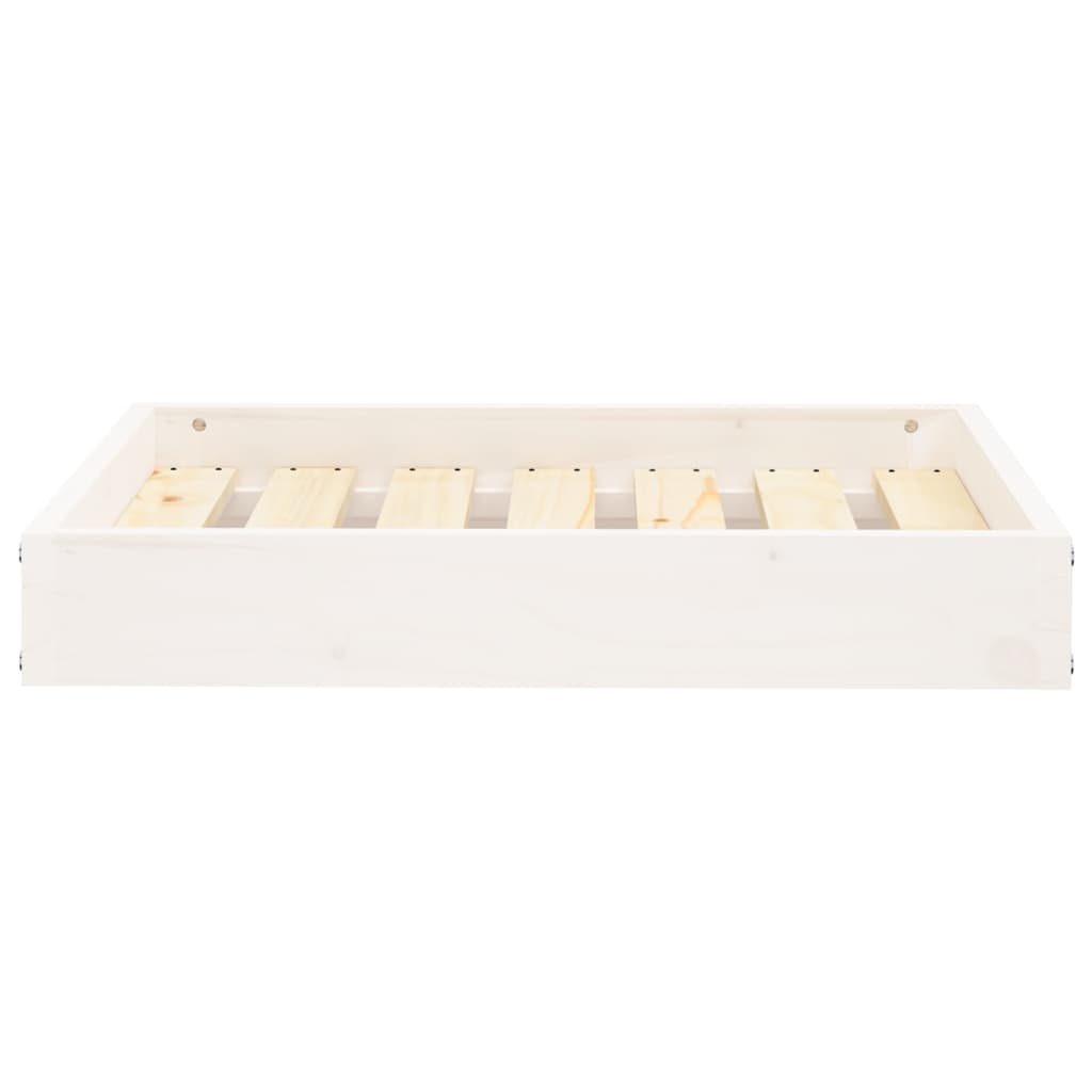 Vidaxl hondenmand 61,5x49x9 cm massief groenhout wit