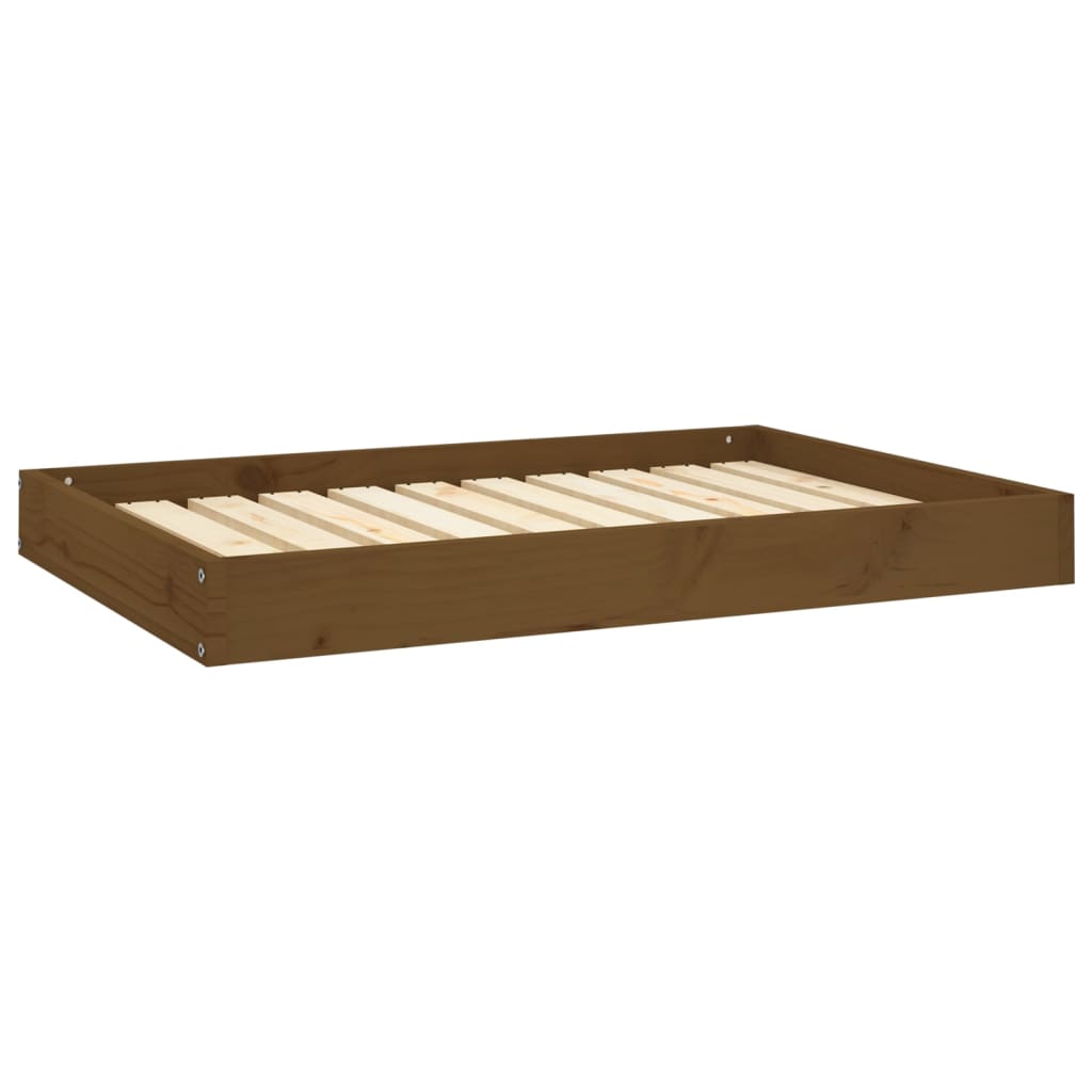 Vidaxl hondenmand 91,5x64x9 cm massief groenhout honingbruin