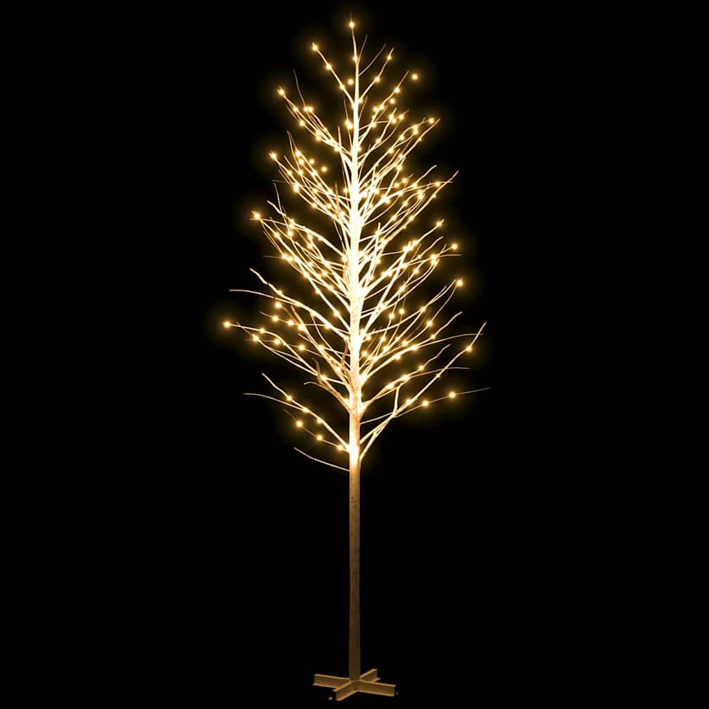 Vidaxl berkenboom led 672 led's warmwit 400 cm wit