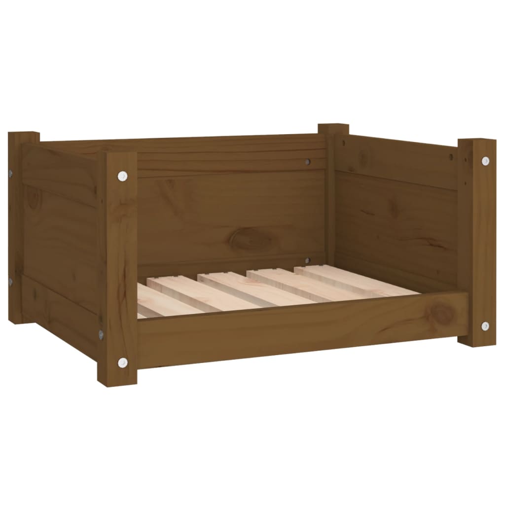 Vidaxl hondenmand 55,5x45,5x28 cm massief groenenhout honingbruin