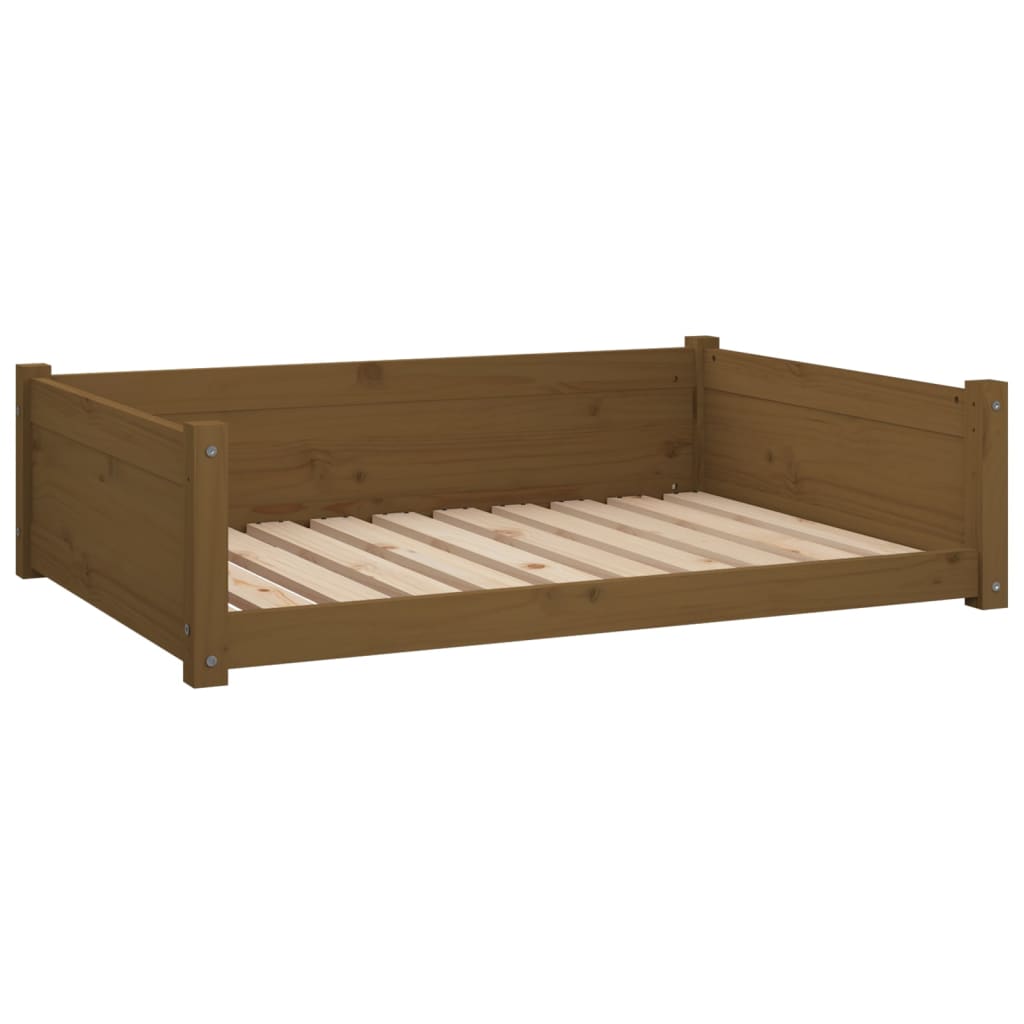 VidaXL Hondenmand 95,5x65,5x28 cm massief groenhout honingbruin