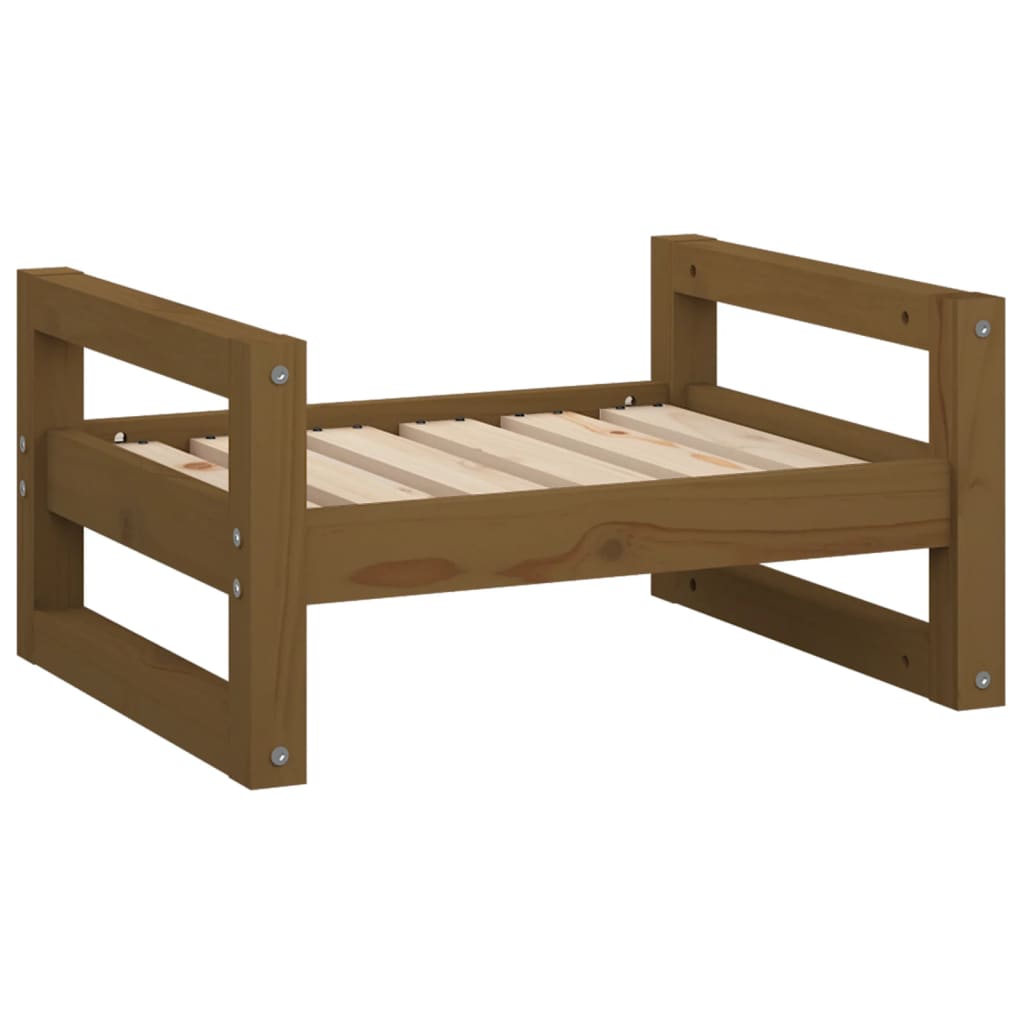 Vidaxl hondenmand 55,5x45,5x28 cm massief groenenhout honingbruin
