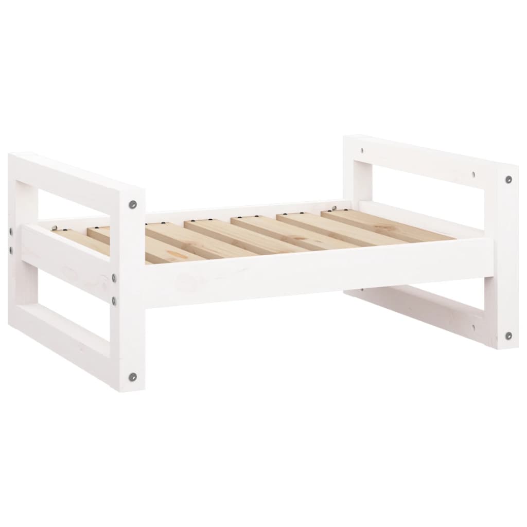 VidaXL Hondenmand 65,5x50,5x28 cm massief grenenhout wit