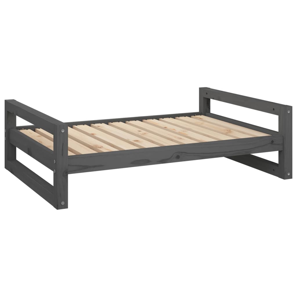 Vidaxl hondenmand 95,5x65,5x28 cm massief groenenhout grijs