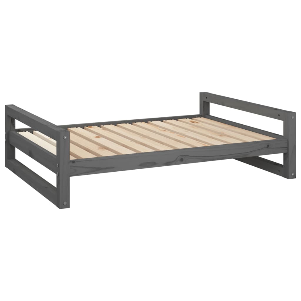 Vidaxl hondenmand 105,5x75,5x28 cm massief groenenhout grijs
